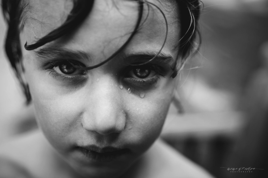 black and white kid portraits