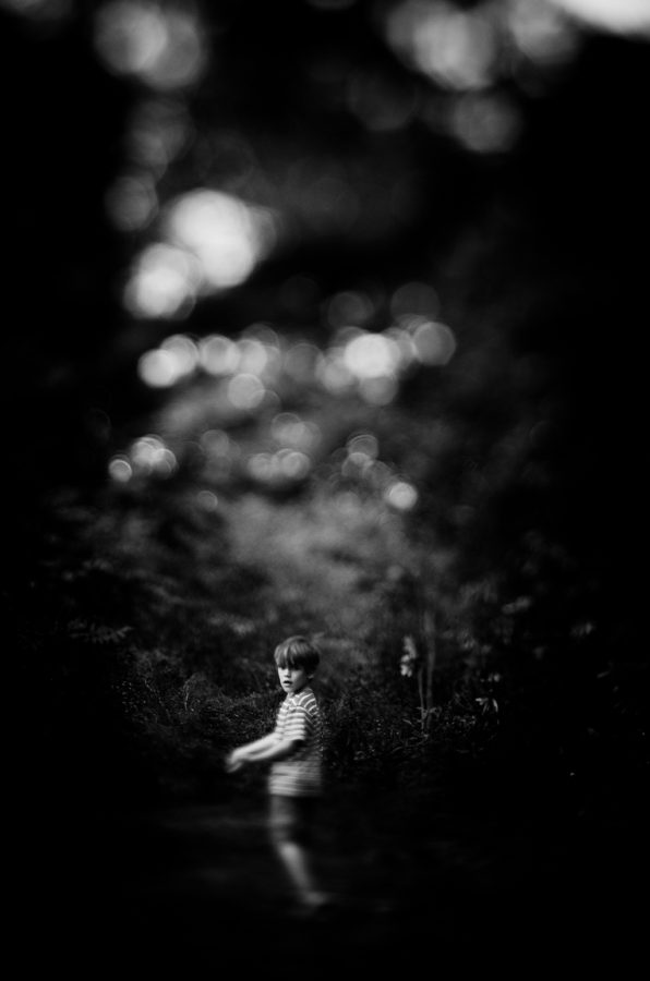 Myself: The Artist, Freelens image, black and white art portraits