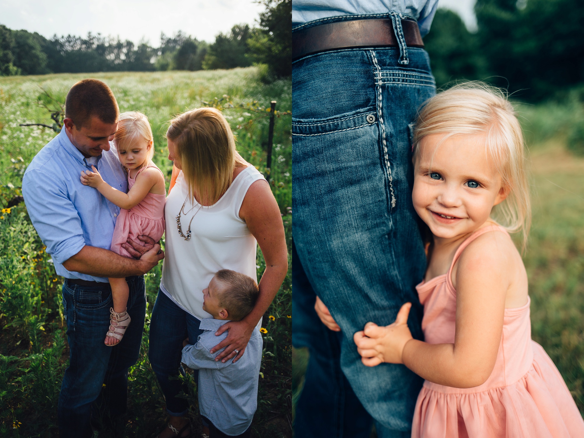 Field of Daisies Family Session, family of 4 poses, what to wear for family pictures