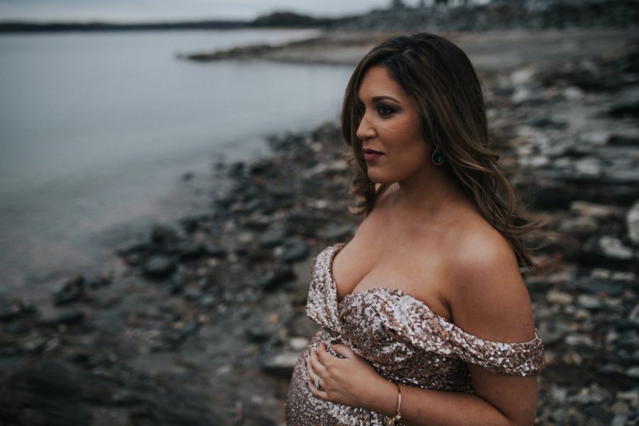 Glam Beach Maternity Session, beautiful gowns for maternity pictures