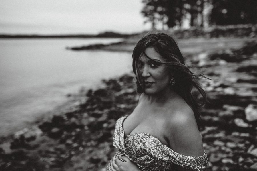 Glam Beach Maternity Session, beautiful gowns for maternity pictures