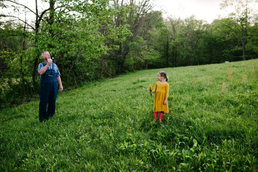 grandpa blowing dandelions, farm pictures with kids, A Day at Grandma and Grandpa