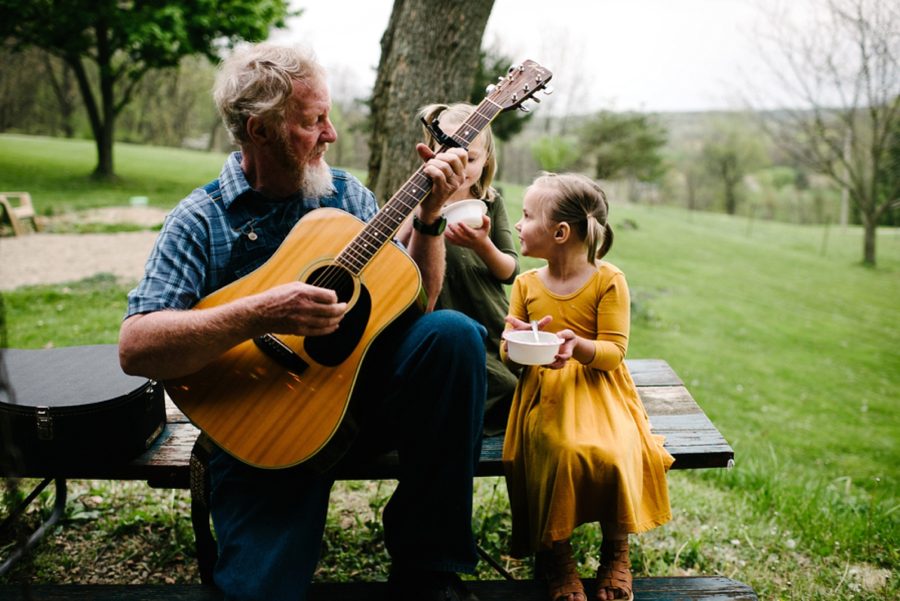 man playing guitar, farm pictures of kids, A Day at Grandma and Grandpa