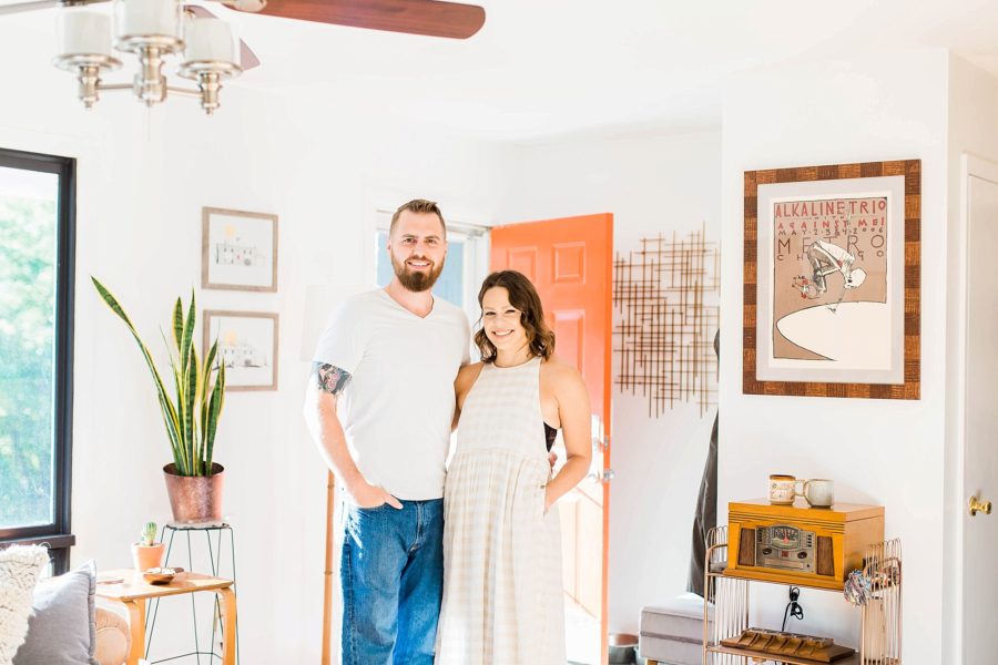 couple home pictures, Mid-Century Modern Couple Home Session in Missouri 