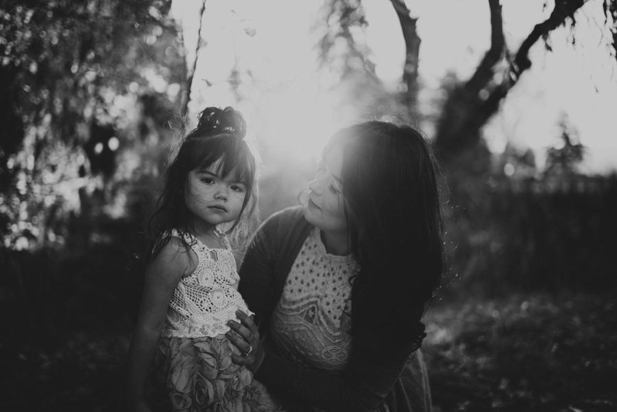 mother and daughter together, Sunset Family Pictures in Colorado