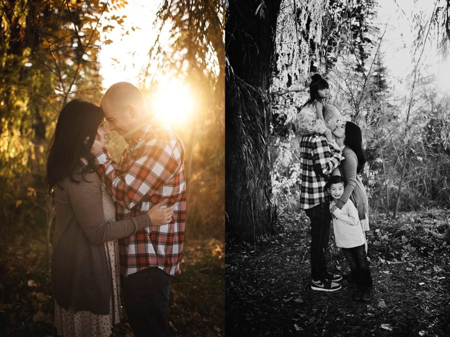 family of 4 fall pictures, Sunset Family Pictures in Colorado
