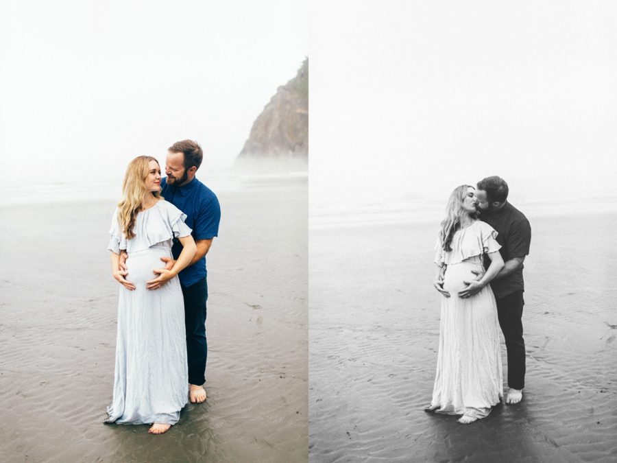 intimate couple maternity pictures, Ruby Beach Intimate Maternity Pictures in Washington