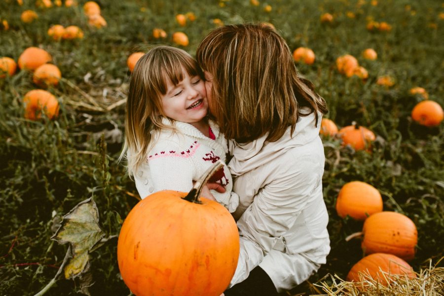 grandma with granddaughter, lifestyle photography, Family Pumpkin Patch Adventure in British Columbia