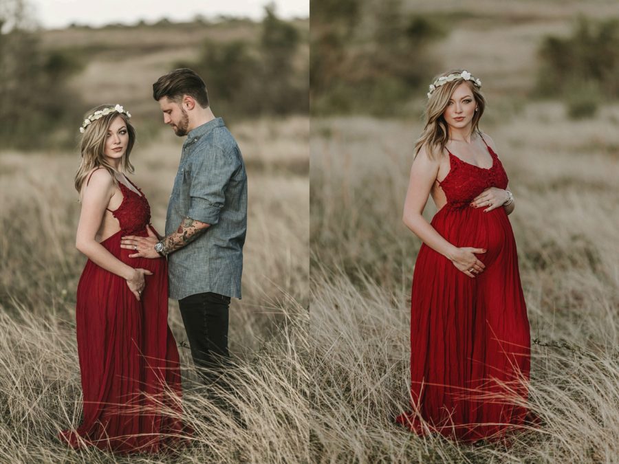 maternity gowns, what to wear for maternity pictures, Southern Charm Rustic Maternity Pictures in Texas