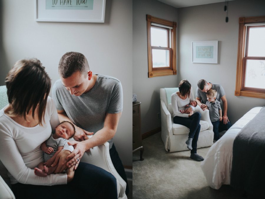 family with newborn, In-home newborn adoption lifestyle pictures 