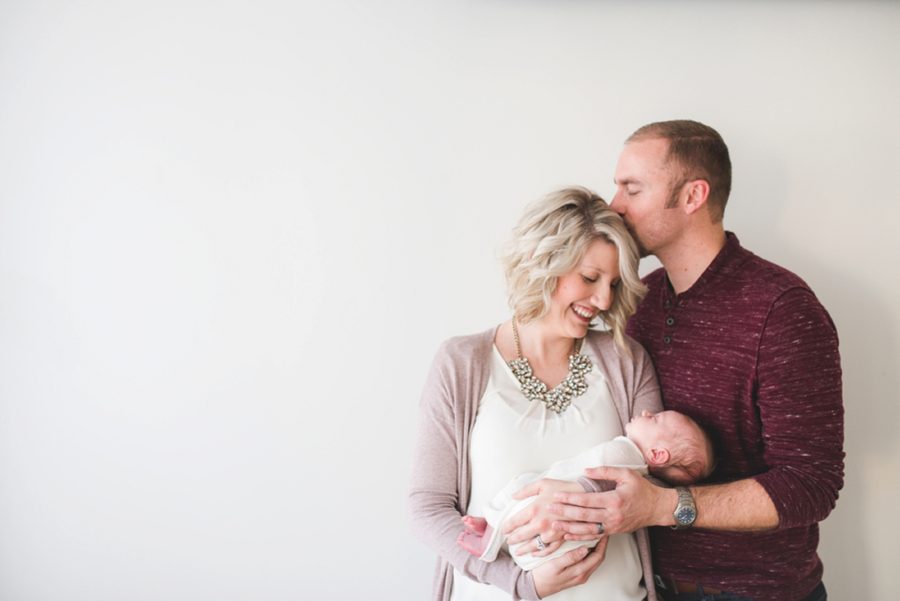 family portrait during newborn session, Clean and Simple Newborn Portraits