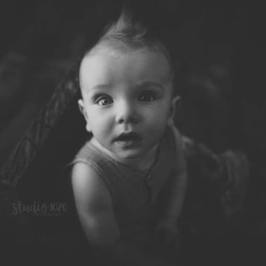 Black and white portrait of baby, Daily Fan favorite
