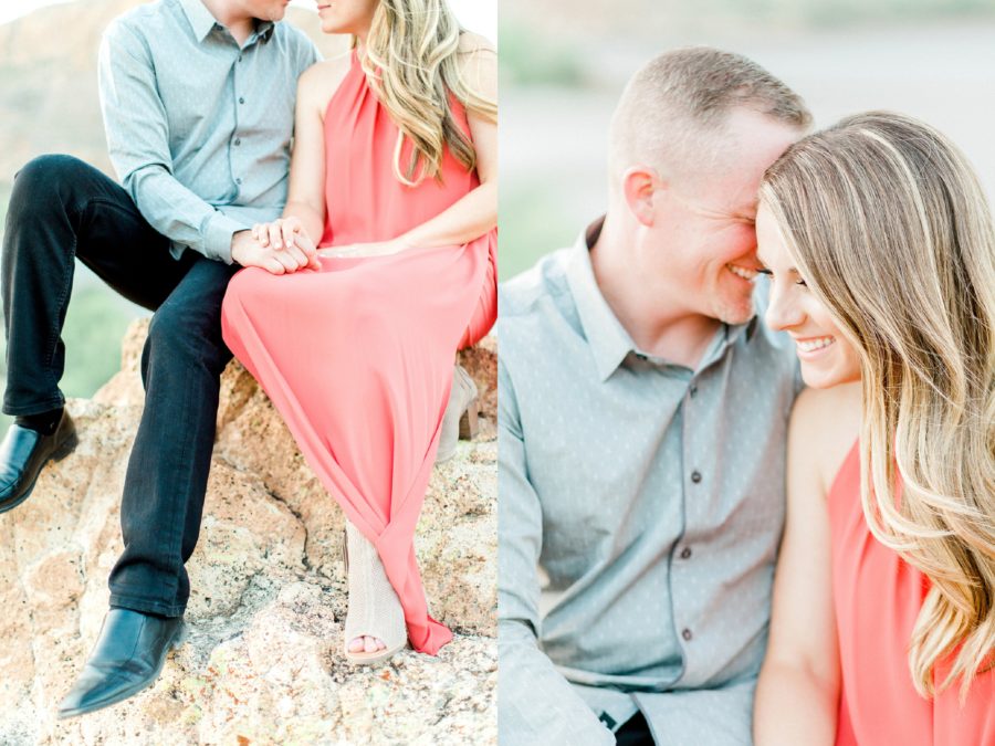 Detail shots of couple during engagement session, Canyon Lake Engagement Pictures in Arizona