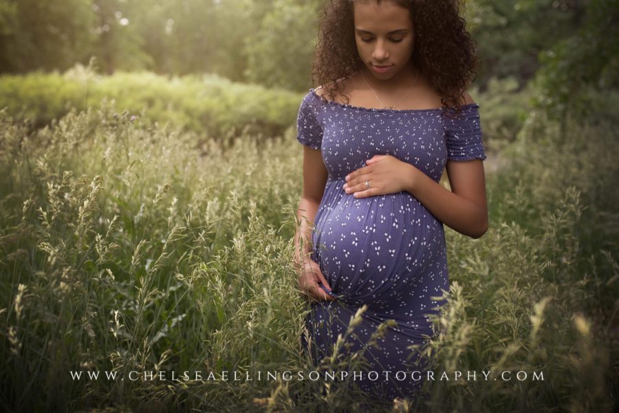 Pregnant mom in tall grass, Beyond the Wanderlust Daily Fan Favorite