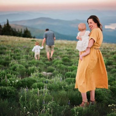 Theresa Burkhart Photography Daily Fan Favorite, Family walking through meadow