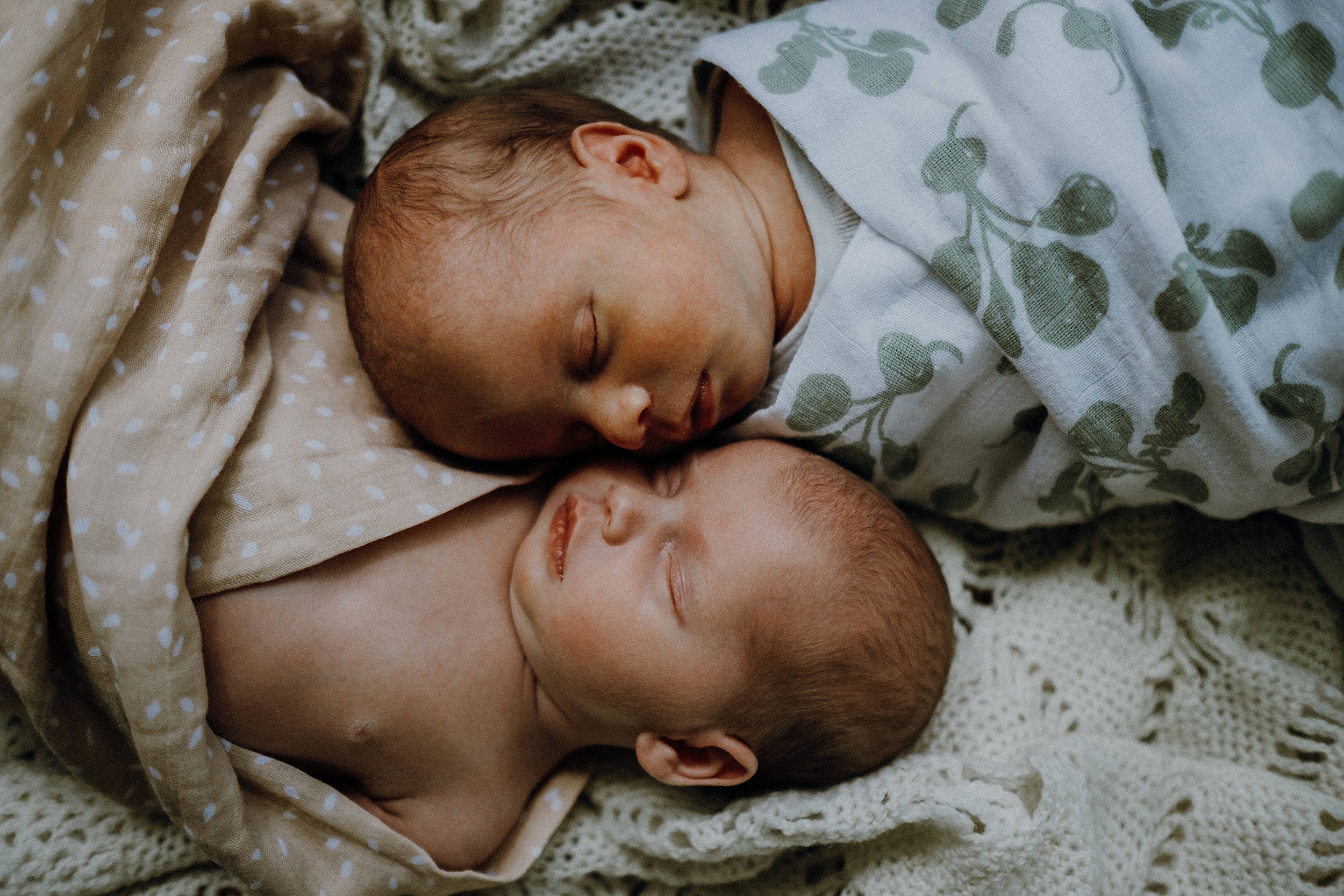 twin newborn pictures, twin baby poses, inhome lifestyle twin pictures